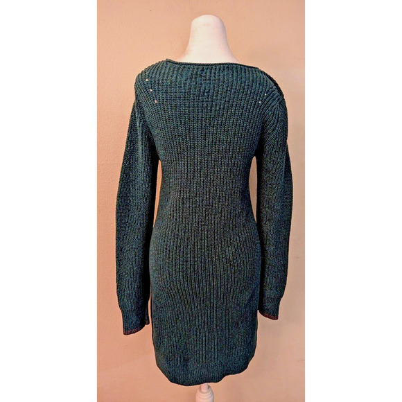Abercrombie & Fitch sz S Tunic Sweater Dress green long sleeves S2 - Picture 3 of 4